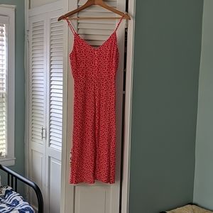 Red polka dot dress